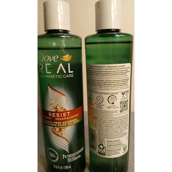 (2)10oz Dove RE+AL BIO-MIMETIC CARE Coconut+Vegan Collagen Sulfate-Free Shamp. - Picture 14 of 14